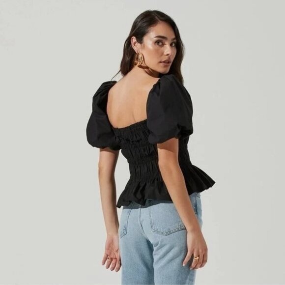 NEW ASTR The Label Savina Top in Black Size S - Picture 3 of 8